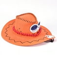 thumbnail image 3 of Anime Portgas·D· Ace Cowboy Hat Cosplay Hats Pirates Cap Suede CostumeA KyA PAL, 3 of 10