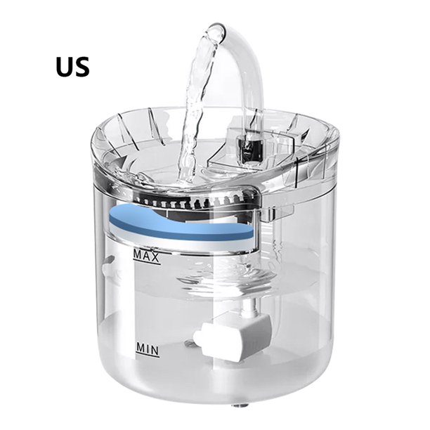 Fuente de agua para gatos de 1,8 l, bebedor inteligente silencioso para mascotas, suministros para gatos (EE. UU.) Ehuebsd Libre de BPA