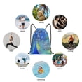 thumbnail image 6 of Gaeub Peacock Drawstring Backpack Bag Sport Gym Sackpack Heavy Duty String Backpack for Men Women-Medium, 6 of 6