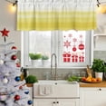 thumbnail image 6 of Yellow White Ombre Valances for Windows, Decorative Rod Pocket Window Valance Curtains, Farmhouse Funny Gradient Striped Short Curtain Drapes for Kitchen/Bathroom/Living Room, 2 Panels, 42" W x 12" L, 6 of 8