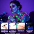 thumbnail image 5 of UV Neon Face Paint Markers 8/18 Colors, Glow in the Dark Body Paint Pens for Skin, Washable Temporary Tattoo Markers for Halloween Party Cosplay, 5 of 7