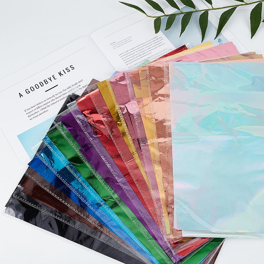 A4 Hot Stamping Foil Paper Transfer Foil Paper Elegance Laser Printer Craft Paper Mixed Color 28.5x21.1cm 60sheets/bag