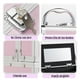 thumbnail image 3 of Neceser Reforzada Cosmetiquera Profesional Grande 32 Cm Metalica Organizador de Maquillaje Maletin Rigido Caja De Viaje Guarda Cosmeticos Organizador De Maquillaje (Rosa), 3 of 7