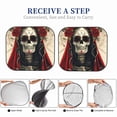 thumbnail image 6 of Honeii Gothic Skull With Roses Print Foldable Car Sun Shade for Windshield, 2-Piece UV Protection Shade, Protects Car Interior, Ideal for Cars, Trucks, SUVs-Small, 6 of 6