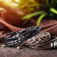 thumbnail image 6 of Round Braided Leather Cord, Braided Genuine Leather Cord Rope Folded for Crafts Jewelry Making Necklace Bracelets 3 Yards Light Purple, 6 of 7