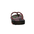 thumbnail image 5 of Ish Original Official Frida Kahlo Black Rose Women Flip-Flop Sandal Size 5-10, 5 of 6