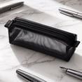 thumbnail image 5 of Semi-Transparent Mesh Pencil Case, Slim Zipper Pen Pouch, Portable Stationery Bag with Reinforced Stitching, Mini Cosmetic Storage for Office and Travel, 5 of 6