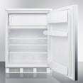 thumbnail image 3 of Summit Appliance CT66LWBISSHH 33.5 x 23.63 x 23.5 in. Built-In Undercounter Refrigerator-Freezer, White Cabinet, 3 of 4