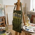 thumbnail image 4 of 22 Slots Roll Up Paint Brush Holder – Makeup Brush Case, Portable Travel Organizer for Oil, Acrylic, Watercolor & Calligraphy Brushes (15.7x13in) (Army Green), 4 of 6