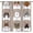 Style-1, variant on Dog Paw Print Curtains, Cute Dog Paw Print Animal Print Pattern Curtains for Kids Boys Girls Bedroom Living Room Set 2 Panels,63x63 Inches