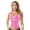 Pink, variant on Zaldita Women's U Neck Sleeveless Party Clubwear Shiny Metallic Fashion Zipper Crop Tops Red XL
