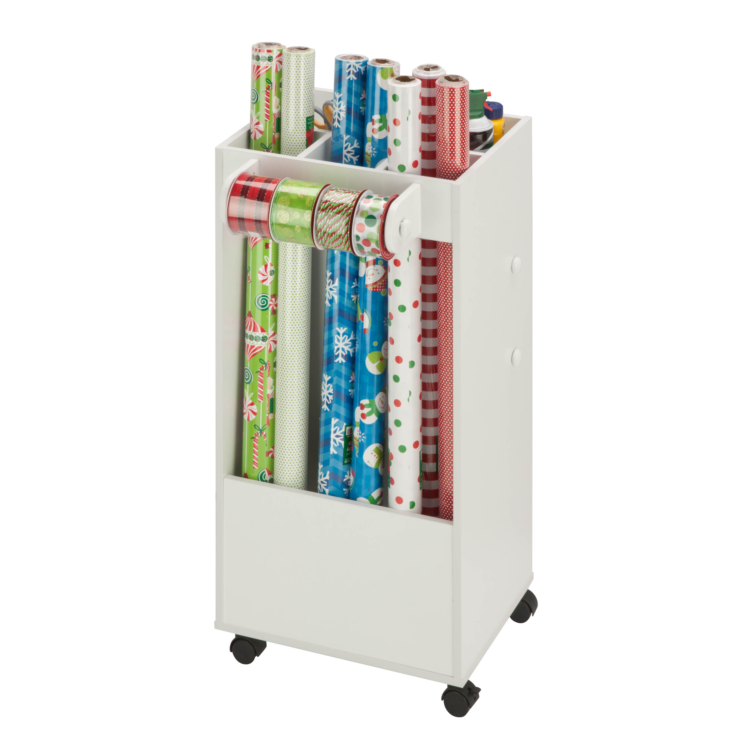 Honey Can Do Craft Storage Cart with Wheels - White