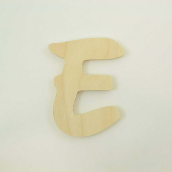 Package of 1, 18 Inch X 3/4" Thickness Baltic Birch Wood Letter E in The Waltograph Font, Thick for Art & Children Craft Project, Made in USA