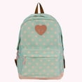 thumbnail image 4 of EDFRWWS Women Nylon Polka Dot Cute Backpack Large Capacity Students Bookbags Multiple Pockets Travel Daypack Bag (Green), 4 of 10