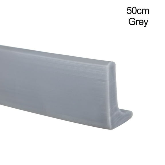 Bathroom Accessories Bendable Silicone Shower Dam Flood Barrier Water Retaining Strip Door Bottom Sealing Strip Water Stopper Self-Adhesive GREY 50CM