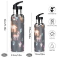 thumbnail image 2 of Yayeee 33oz Insulated Water Bottle Double Wall Stainless Steel with Flip Straw Lid, Neon Llamas Pattern, 2 of 7