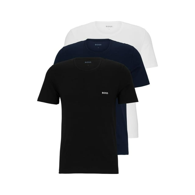 Paquete de 3 Remeras BOSS de Jersey de Algodón con Cuello Redondo