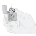 thumbnail image 5 of Zippo Subtle Skull Design Satin Chrome Pocket Lighter, 5 of 6