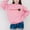 Pink, variant on Girls Oversized Crewneck Sweatshirt Casual Long Sleeve Letter Prints Pullover Tops Children's Fall Winter Clothes Girls' Fashion Hoodies & Sweatshirt,5-6 Years