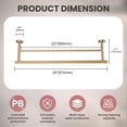 thumbnail image 5 of WOWOW 24 in. Stainless Steel Double Towel Bars for Bathroom, Wall Mount Towel Holder in Gold, 5 of 6