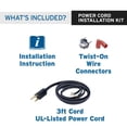 thumbnail image 5 of InSinkErator Garbage Disposal 3-Foot Power Cord Installation Kit for Badger Series Food Waste Disposer Models, 5 of 7