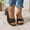 Black, variant on Hoshose Wedge Sandals Women Fish Mouth Summer Wide Width Sandals Black