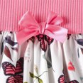 thumbnail image 5 of XEGLSBU Dresses for Girls 5-6 Elegant Floral Ruffle Baby Girl Dress with 3D Bowknot and Sleeves for Toddler Party Outfit Hot Pink Size 6-7 Years, 5 of 9