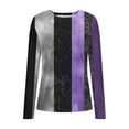 thumbnail image 7 of Uoodti Long Sleeve Shirts for Women Slim Fitted Stretchy Crewneck Knit Sweaters Women's Heart Print Ribbed Tops Fall Gift Casual, 7 of 7