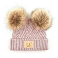 thumbnail image 6 of CC Baby Double Pom Winter Beanie - Criss-Cross Pattern, Fits Newborn to 9 Months, Soft & Cozy Baby Hat with Plush Pom, Authentic CC Brand - Soft, Warm Hats for Babies and Toddlers - Cozy Winter Wear, 6 of 12