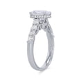 thumbnail image 3 of 1.00 T.C.W Oval Shape Natural Diamond Latest Design Solitaire with Accents Wedding Ring for Ladies Solid 14K White Gold Size 8, 3 of 6