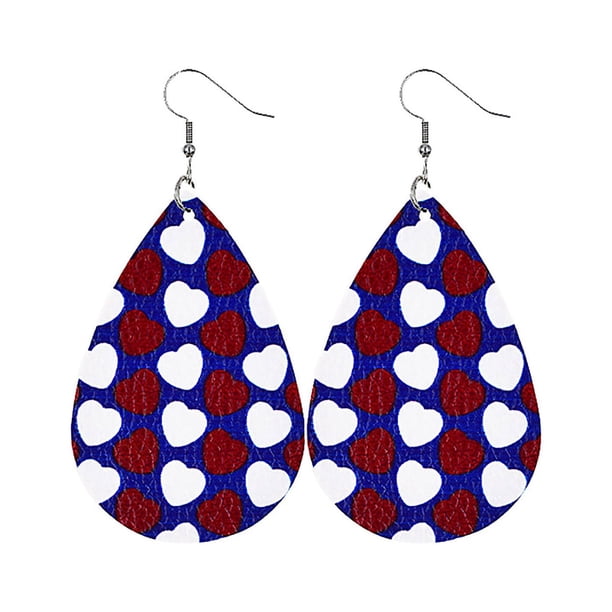 Fiudx Joyas Pendientes Del Día De La Independencia De Moda Pendientes De Mujer Accesorios De Joyería Regalos