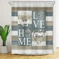 thumbnail image 3 of Rustic Farmhouse Shower Curtain, Cotton Flower Shower Curtains, Country Love Home Wooden Barn Door Decor Waterproof Fabric Bath Curtains Set with Hooks,70x70IN, 3 of 3