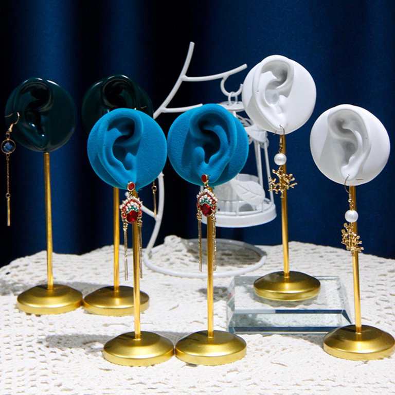 2Pcs Durable Earring Display Stand Round Base Free Standing Stable