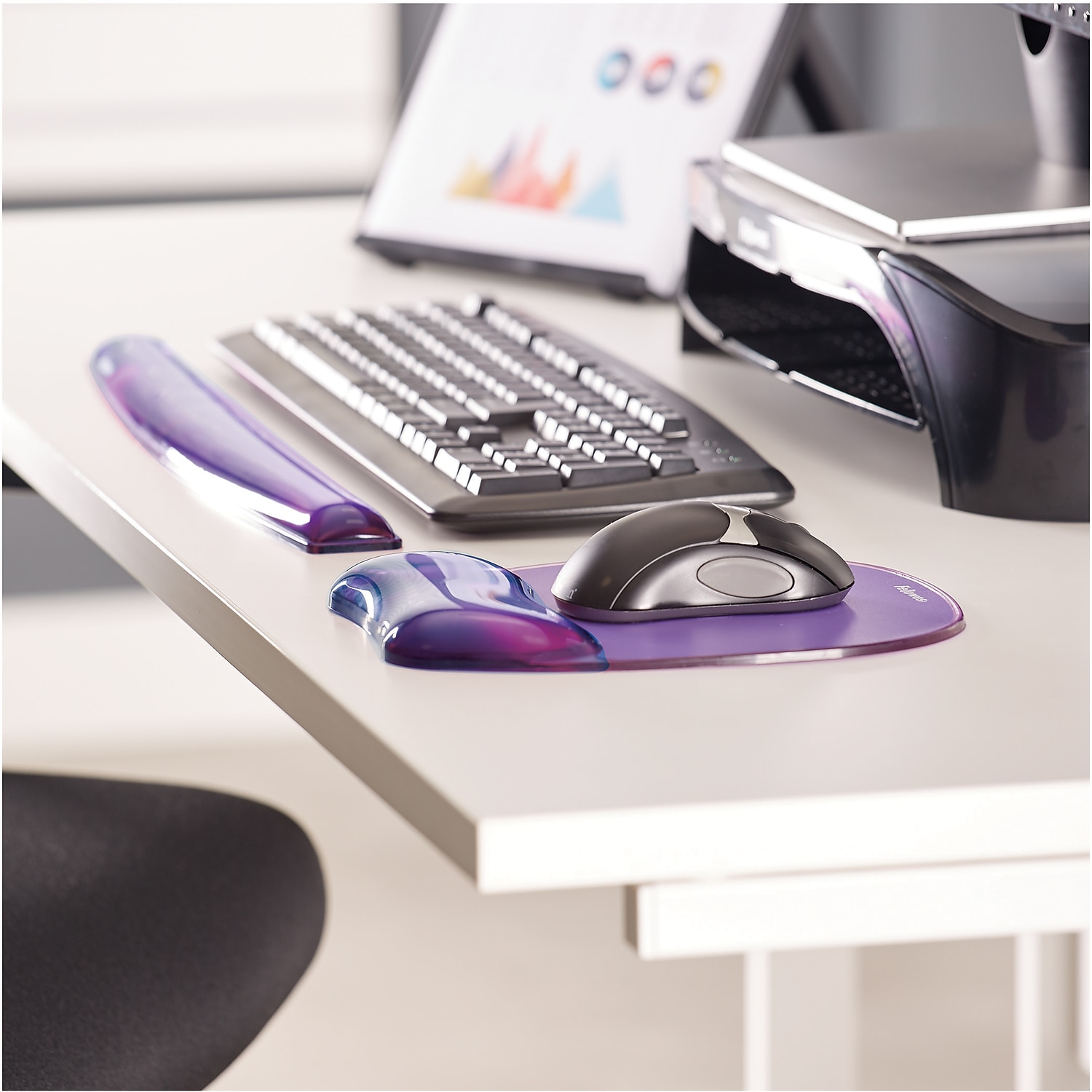 Fellowes 91441 Gel Crystals Mousepad/Wrist Rest - Purple - image 3 of 4