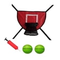 thumbnail image 1 of Trampolín, aro de baloncesto, portería de baloncesto, juguete deportivo, juego de portería, accesorio de trampolín para todas las edades, base ligera. rojo, 1 of 8