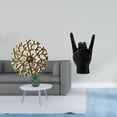 thumbnail image 2 of Escultura para colgar en la pared,Decoración de pared de metal para sala de estar,dormitorio y exterior.,Estatua del gesto de la roca,Estatuas y figuras de dedos con gestos de música, 2 of 8