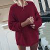thumbnail image 1 of PEONAVET Chandail à Col Rond pour Femmes Chandail Tricoté Uni pour Femmes avec Manches Amples Veste Chandail, 1 of 6