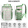 thumbnail image 3 of Travel Cooler Bag - White Cartoon Dinosaurs Leaves Pattern Camping Beer Cooler Backpack with Bottle Opener- Waterproof Insulated Picnic Backpacks - Cooler Bag for Beach, 3 of 6