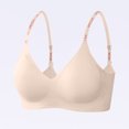 thumbnail image 2 of Feancey No Underwire Bras for Women Seamless Push Up Bra Adjustable Straps Yoga Sports Brassieres Solid Color Everyday Bralette Beige XL, 2 of 8