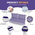 thumbnail image 2 of Outdoor Loveseat Cushion Set, 48 x 24 inch, Water Repellent Patio Furniture Cushions Replacement with Removable Cover(Blue White Stripe), 2 of 8