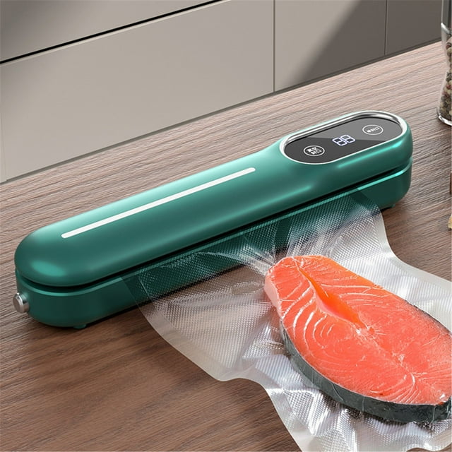 CRCMURE Sealing Equipment Vacuum Sealer Machine Full Automatic Food Sealer (62Kpa) Vacuum Sealers Bags Air Sealing System Dry Moist Food Preservation LED Indicator Lights. Includes 10 Vacuum B