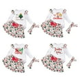 thumbnail image 6 of GYRATEDREAM Toddler Baby Girl Christmas Clothes Long Sleeve Romper Pullovers & Bow Mini Skirts Set Fall Winter Outfits for 3-24M White-B, 6 of 6