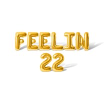 Letter Balloons - FEELIN 22 16" Inch Alphabet Letters Foil Mylar Balloon Birthday Party Banner (Gold)