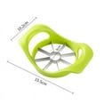thumbnail image 3 of JeashCHAT Apple Slicer 8 Slices, Upgraded Version Stainless Steel Ultra-Sharp Apple Cutter Apple Corer and Divider Easy Kitchen Tool, Green Small, 3 of 3