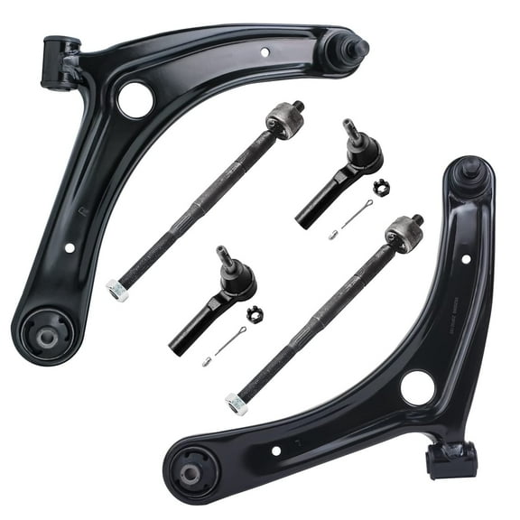 Detroit Axle - Front Lower Control Arms w/Ball Joints Tie Rod Ends Replacement for 2007-2017 Dodge Caliber Jeep Compass Patriot