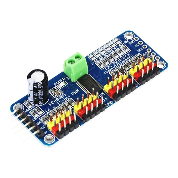 16 canales 12 bits PWM/servocontrolador I2C interfaz PCA9685 módulo 40-1000Hz 5-10V