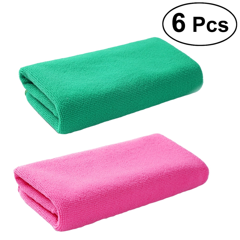Tinksky 6pcs Microfiber Towel Fast Drying Absorbent Towel for Sports Yoga Gym Fitness and More