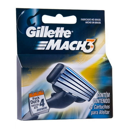 8 Gillette Mach3 Blade Refill Cartridges for Mach 3 Razor ( 2 Packs Of 4)
