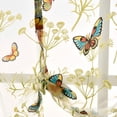 thumbnail image 7 of Mouliraty Rod Lift Kitchen And Bathroom Window Curtains, Flower Sheer Curtains, 7 of 7