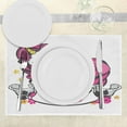 thumbnail image 3 of Ambesonne Cartoon Place Mats Set of 4, Unicorn with Pink Hair, Standard Size, Pink White, 3 of 6